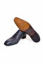 Dark Blue Color Laceless Genuine Leather Men's Shoes - 3