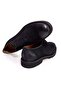 Black Color Lace-Up Genuine Leather Suede Men's Shoes - 2