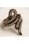 Bronze Women's Ring Authentic Copper Jewelry Mini Pearl Wave Design Adjustable Vintage - 3