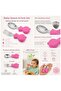 304 Steel Panda Baby Spoon Fork Set with Silicone Handle Bpa Free Ergonomic Non-Slip Fuchsia - 7