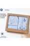 Hooded Embroidered Baby Bathrobe Set of 3 (Bathrobe + Towel + Slippers) - 5