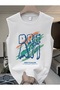 Men's oversized crew neck sleeveless t-shirt - longline