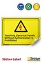 It Is Forbidden for Anyone Other Than the Authorized Person to Touch Electrical Panels Isg Warning Sign Sticker 35X50 cm