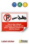 Blockage Is Entrance, Do Not Park, Vehicles Parking, Warning Sign, Sticker 25X35 cm