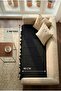 Linen Cotton Sofa Cover with Ruffles Black 90X200 cm Stylish and Natural Look - 5