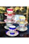 Perviz Porcelain Hand-Painted 6-Piece Cup Set - 3