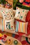Colorful Modern Patterned Throw Pillow Cover with Colorful Flower & Owl Design |   Decorative Throw Pillow Cover Set - 2