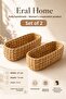 Decorative Multi-Purpose Bathroom Kitchen Makeup Organizer Handmade Natural Wicker Set of 2 27 X 12 X 10 cm - 4