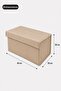 2 Pieces Beige Closet Organizer with Lid, Foldable Clothing Storage Box, Shelf Organizer Large 40X20X20Cm - 3