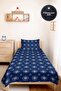 طقم سرير مفرد باللون الأزرق الداكن من Marine Young Room - غطاء سرير مبطن باللون الأبيض مقاس 160x220 سم