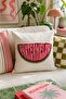 Punch Embroidered Throw Pillow Cover - 43*43 cm - Watermelon - Pnk001
