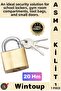 # Lock Steel Body Security Lock Durable Protection Safety Sturdy Mechanism Yellow Padlock 20 mm