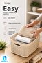 Jute Cornered Saddle Basket 35 L 52.5X34.5X22.5 cm Laundry Toy Storage Carrying Basket - 2
