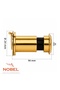 Angled Door Viewer, 60X90 Mm, 180 °   Steel Door Binocular, Golden Yellow - 2