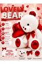 Plush Bear Heart-Shaped Shiny Design with Balloons 3+