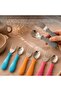 Stainless Steel Fork Spoon Set Soft Pink - 6