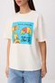 Ekru Winnie The Pooh Lisanslı Relaxed/Rahat Kalıp Tok %100 Pamuk Örme T-Shirt TWOSS26TS00141 - 3