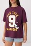 Mürdüm Snoopy Lisanslı Relaxed/Rahat Kalıp Kısa Kollu Tok %100 Pamuk Örme T-Shirt TWOSS26TS00141 - 3