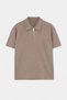 Vizon Oversize/Geniş Kesim Dokulu Fermuarlı Polo Yaka T-shirt TMNSS25PO00006 - 5