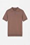 Dark Mink Regular/Normal Cut Special Yarn Premium Basic Knitwear Polo Neck T-Shirt Tmnss26Po00044 - 4