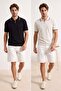 Siyah-Beyaz 2'li Paket Regular Kesim Yaka ve Kol Çizgili Triko Polo Yaka T-shirt TMNSS26PO00026