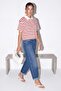 Navy Blue Folded-Cuff Detailed Boyfriend Jeans Tdrss26Pl00042 - 2
