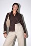 Brown Comfortable Fit Sequined Long Shirt Tdrss26Go00091 - 2