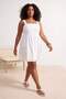 White Woven Plus Size Dress Tbbss26Ah00064