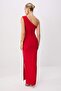 Kırmızı Omuz Cut Out Detaylı Maxi Sandy Abiye & Mezuniyet Elbisesi TPRSS26AE00141 - 4