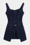 Koyu Mavi Askılı Mini Denim Elbise TWOAW27EL00054 - 5