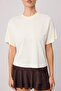 Light Yellow Striped Regular Crew Neck Low Sleeve Short 100% Cotton Knitted T-Shirt Twoss26Ts00325 - 3
