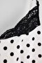 White Polka Dot Lace Detailed Strappy Woven Plus Size Blouse Tbbss26Dj00001 - 12