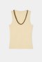 Yellow Double Color Knitted Athlete T-Shirt with Knit Detail Tdrss26Al00008 - 4