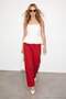 Red Denim Comfortable Fit Zipper Trousers Tdrss26Je00020 - 3