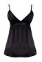 Black Thin Straps Satin Lace Detailed Babydoll/ Fancy Nightgown Thmaw27Ll00001 - 5
