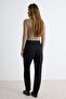 Black Carrot High-Waisted Polyviscose Woven Fabric Trousers TWOSS22PL0280 - 4