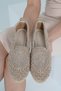 Women's Mink Flower Embroidered Straw Knitwear Daily Ballet Flats Byndtrb02 - 4