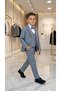 Pointelle Boys' Jacketed Tuxedo Suit / Jacket, Trousers, Vest, Shirt and Bow Tie