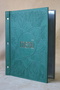 A4 Leather Menu Folder - Embossed Patterned Restaurant & Cafe Menu Folder - Green - 3