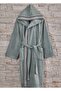 Hooded Jacquard Cotton Men's Single Bathrobe (2Xl/3Xl)