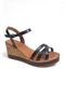 7 cm Wedge Heel Cross Thin Strap Casual Women's Sandals - 3