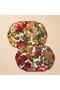 4 Piece 2-Person Vintage Floral Pattern Embroidered Tableware Set (2 American Placemats 43X30+2 Napkins 30X30) - 4