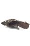 Feles Tulle Stone Detailed Open Back Stiletto Heeled Women's Shoes Brown - 5