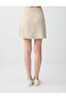 Stone Comfortable Cut High Waist Elastic Waist Knitted Mini Skirt - 5
