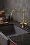 Su Aritmali Rustic Vintage Kitchen Faucet Zen Design - Swivel Head Feature - Slim Elegant Handle Antique Style - 2