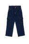 U.S. Polo Assn. Girls' Jean Trousers with Buttons and Zipper Closure and Cargo Pocket Detail, Ages 3-14, Navy