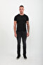 Men's Ripped Detailed Jean Trousers Black Narrow Leg - 6