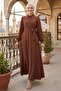 Reyel Cross Tie Dress 1464 - Bitter Brown - 5