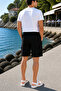 Elastic Waist Cargo Pocket Standard Fit Lace-Up Men's Shorts C360 - 8