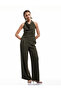 High Waist Palazzo Trousers with Pleated Detail and Pockets - 2